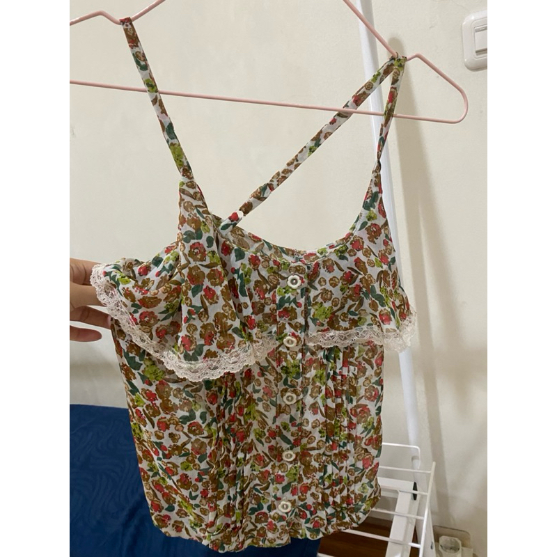 Preloved - Baju Tanktop Bunga BAJU BEKAS WANITA BAJU PRELOVED