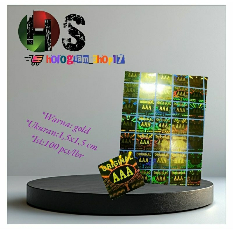 

stiker hologram original AAA