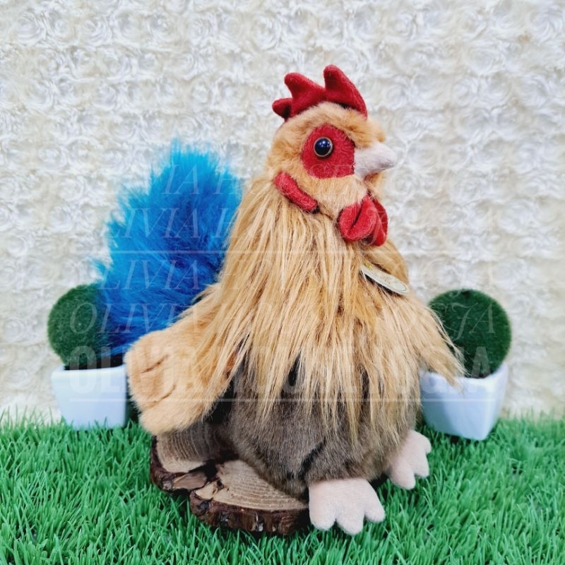 Boneka Ayam Betina Coklat Boneka Betina Ekor Hijau Boneka Ayam Betina Kaki Coklat