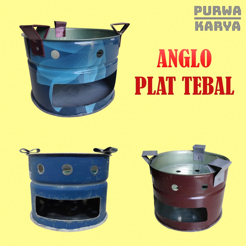 Anglo Arang / Tungku Arang Besi Tebal Awet / Kompor Arang Tradisional Angkringan
