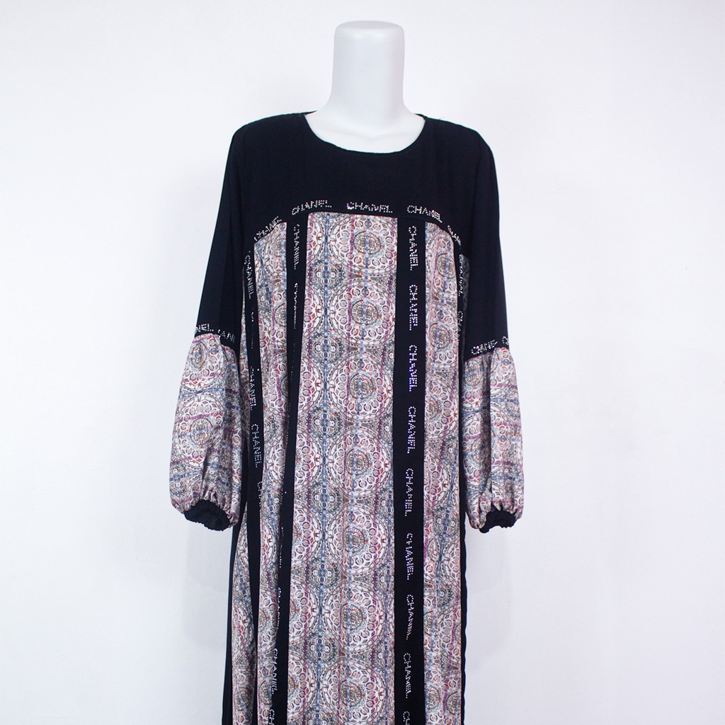 Chanel Tunic Hitam Baju Gamis Baju Muslim Wanita Baju Muslimah