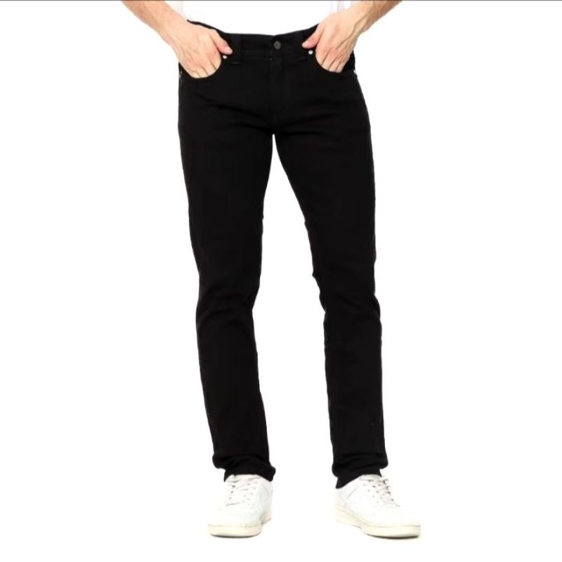 Celana Jeans Stretch Pria Original Lois SLS083BL Hitam / SLS342M Slim Fit
