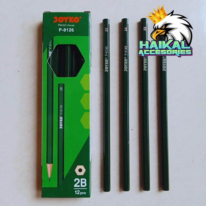 

Pensil Joyko 2B P-8126 Perlusin Isi 12pcs Paket Hemat Untuk Usaha