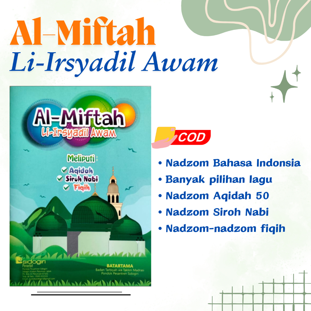 Buku Kitab Al-Miftah Li Irsyadil Awam Di Lengkapi Dengan Lagu Anak-Anak almiftah Sidogiri Mencakup A