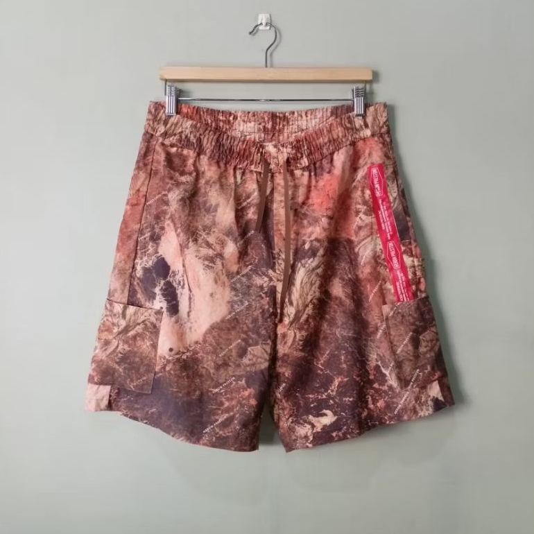 Heron Preston Camo Elastic Waist Cargo Shorts
