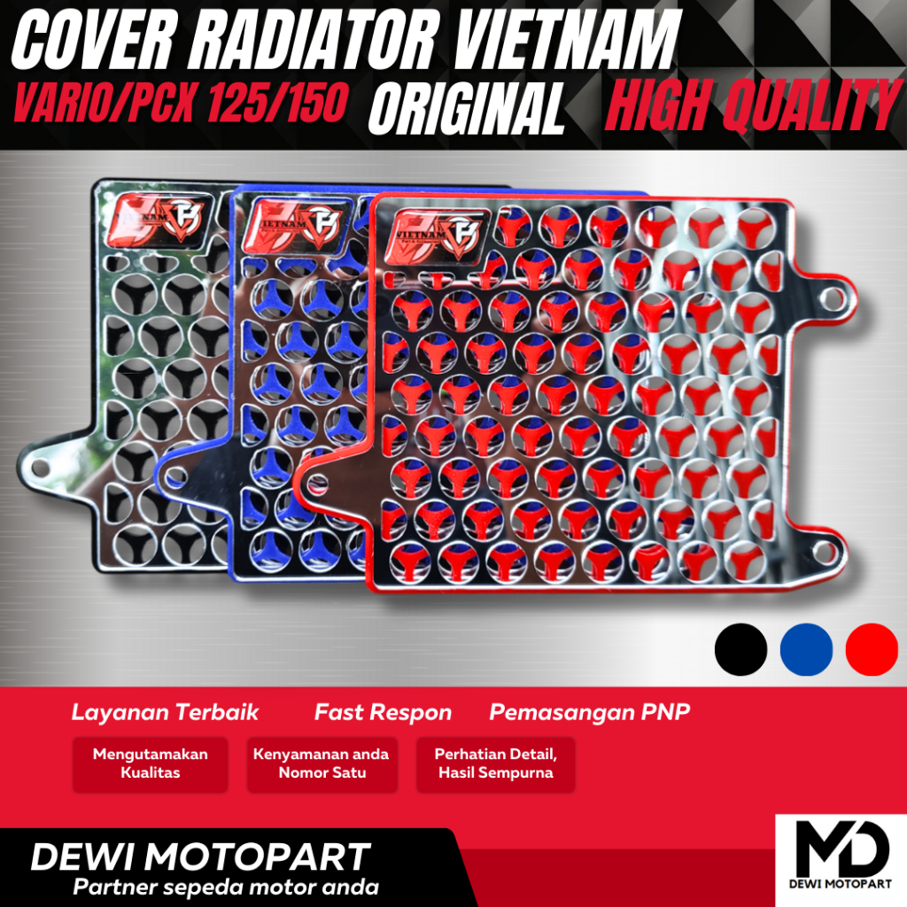 COVER RADIATOR CNC VARIO 125 150 COVER RADIATOR CNC PCX 125 150 COVER RADIATOR ORI VIETNAM HIGH QUAL