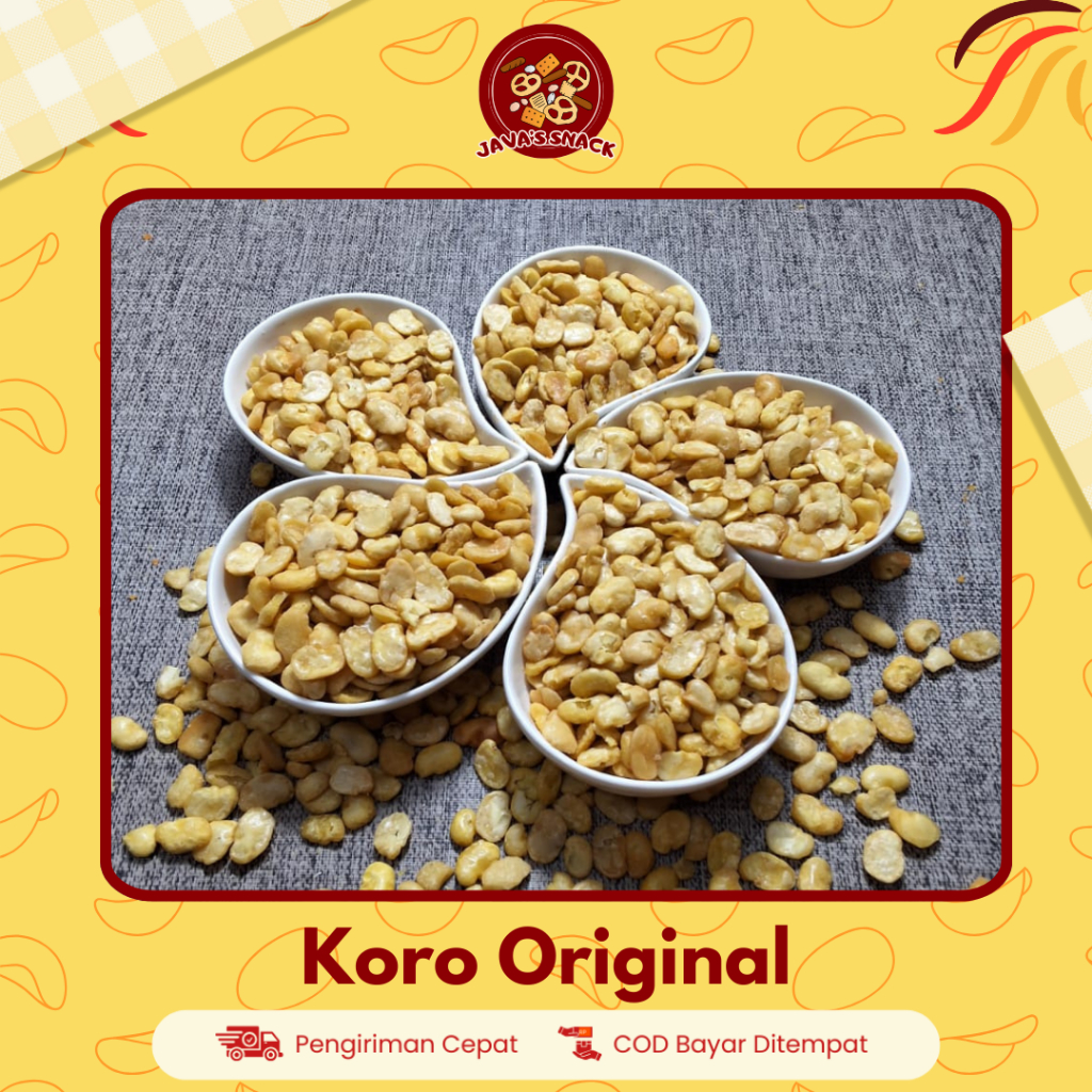 

kacang koro original kupas gurih asin