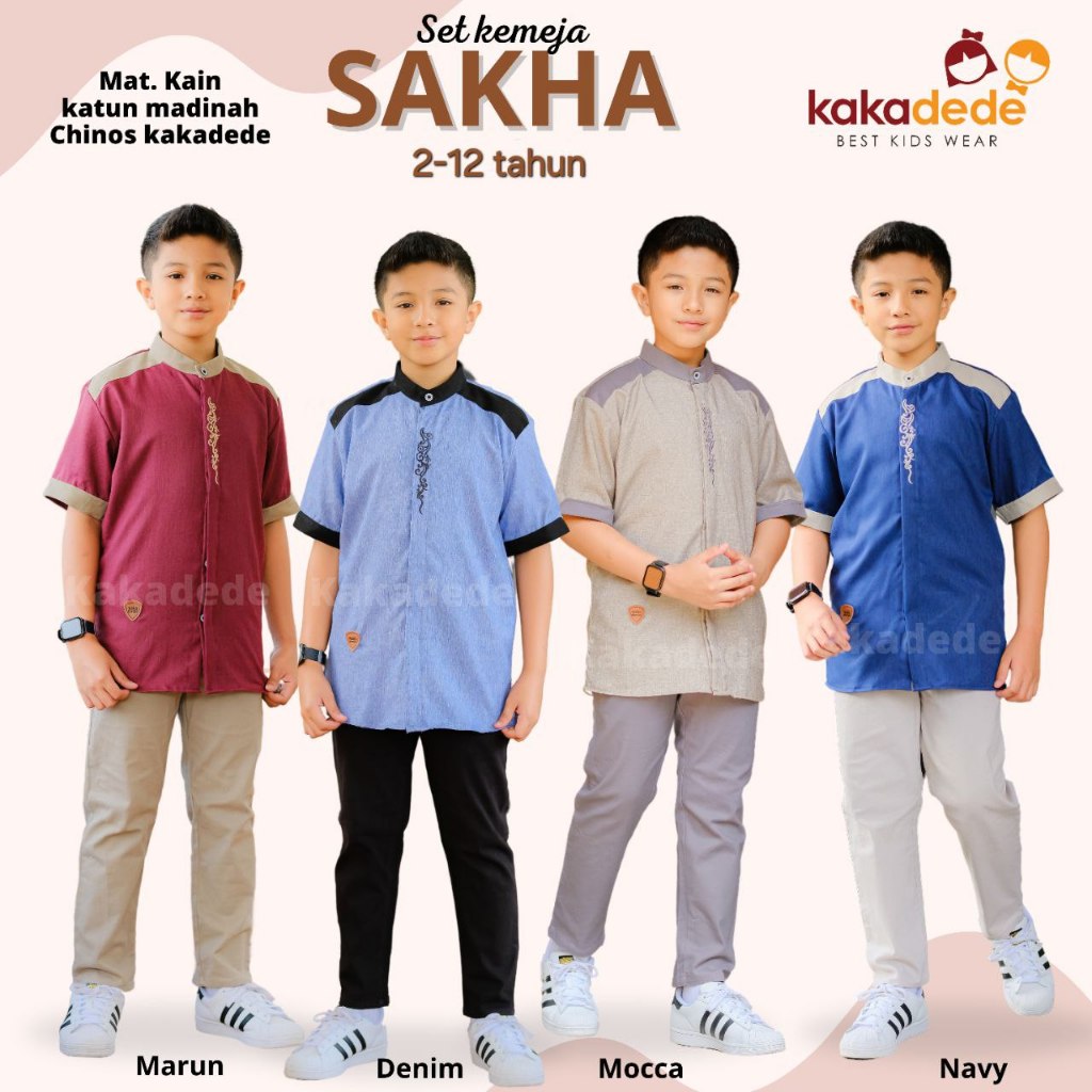 setelan koko anak sakha set 2-12 tahun kakadede kidswear