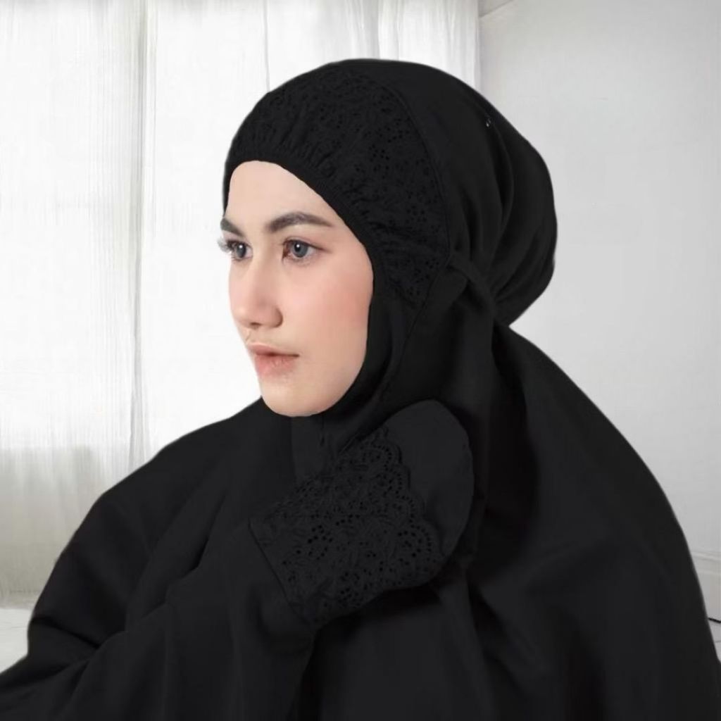 Dzakiyya - Mukena Dewasa Khodijah Terusan Jumbo Bahan Katun Premium