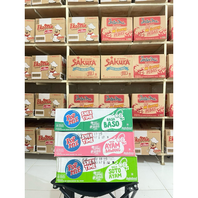 [ 1 Dus isi 12pcs ] Pop Mie Mini Rasa Ayam Bawang Soto