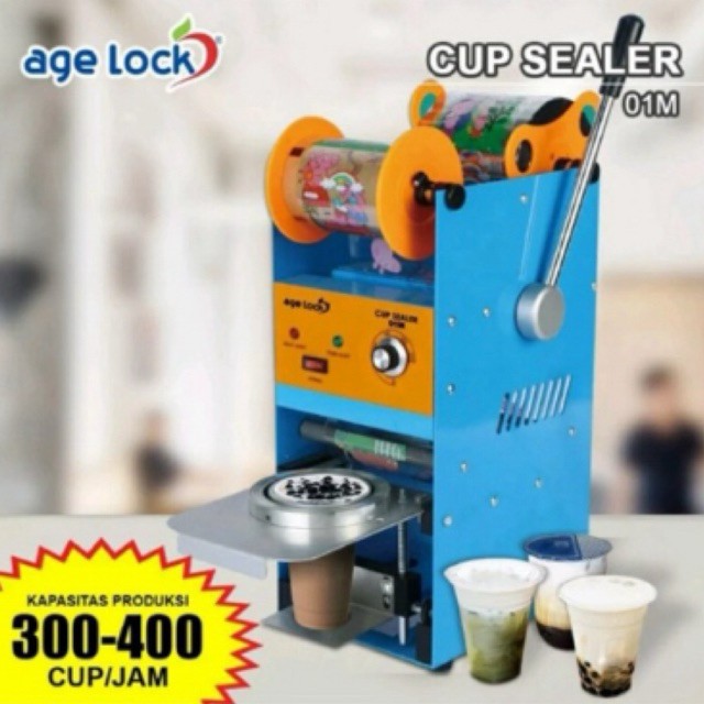 Age Lock Cup Sealer Machine Type 01M - BONUS LID CUP SEALER - Sealing Machine