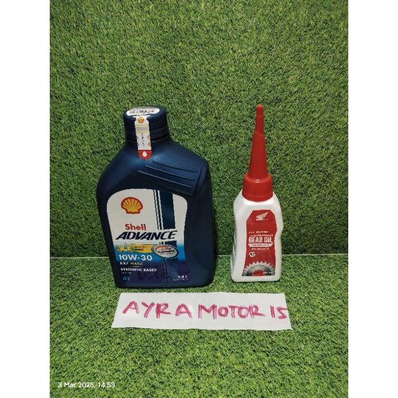 OLI / OIL SHELL AX7 0,8 METIK / SCOOTER DAN AHM GEAR PELUMAS OLI MESIN MOTOR HONDA METIK BEAT VARIO 
