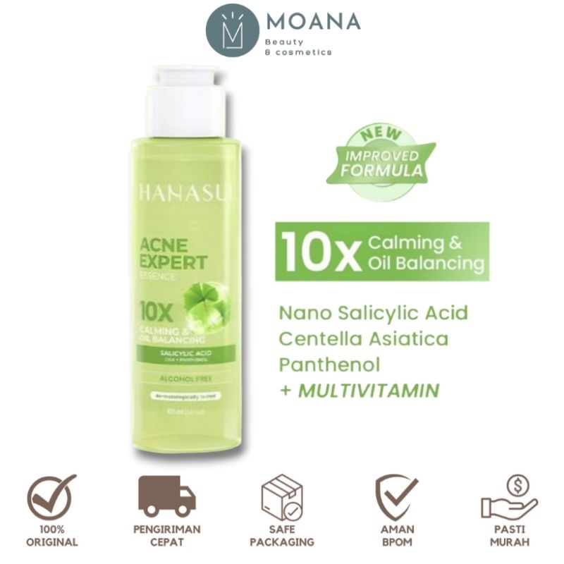 Hanasui Acne Expert Essence Toner 100 ml | Muka Wajah Perawatan Jerawat Mencerahkan Glowing Melembab