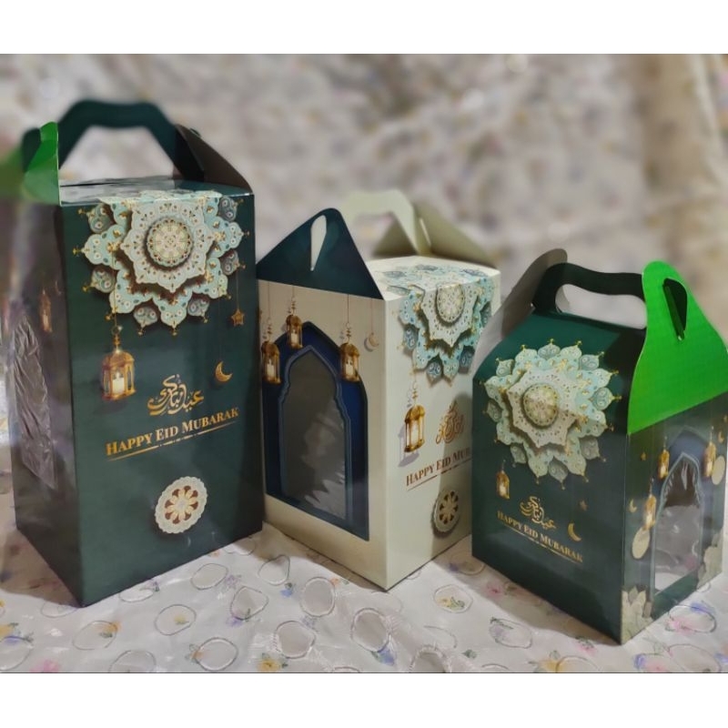 

Box kue lebaran / Dus hampers Idul Fitri box kue Free Kartu Ucapan