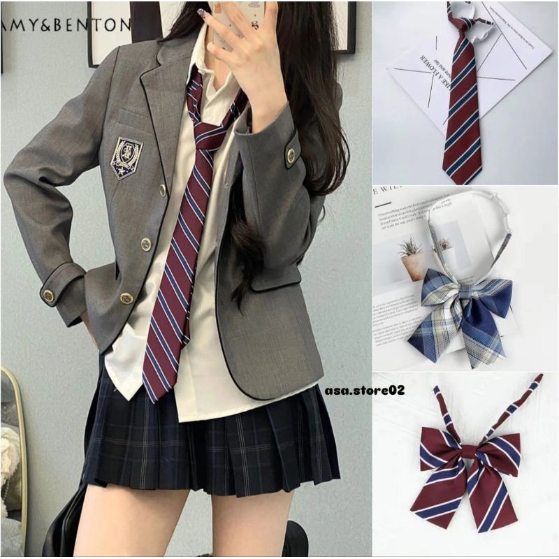 Dasi Kupu Instan Jk Premium Motif Seifuku/Dasi Sekolah