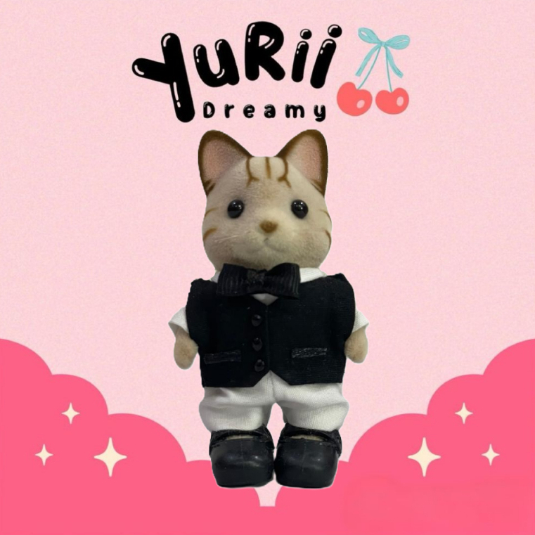 SYLVANIAN FAMILY BAJU HANDMADE - KEMEJA DENGAN VEST - SIZE BRO - YURIIDREAMY