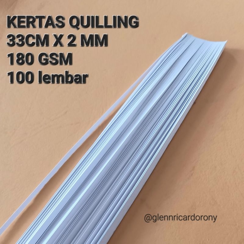 

Kertas Paper Quilling 2mm x 33cm / 180gsm / 100 Lembar