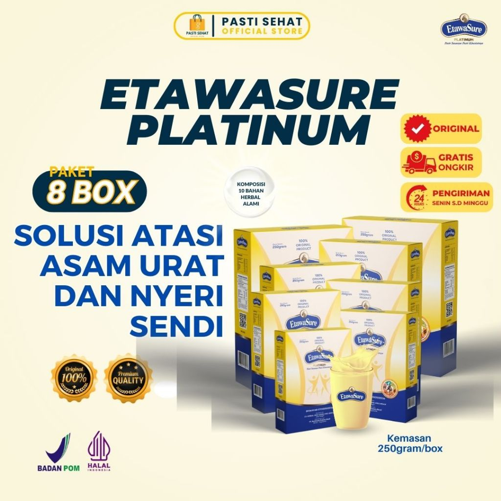 

Susu Etawa Untuk Asam Urat Tulang dan Sendi Etawasure Susu Kambing Etawa Paket 12 Box