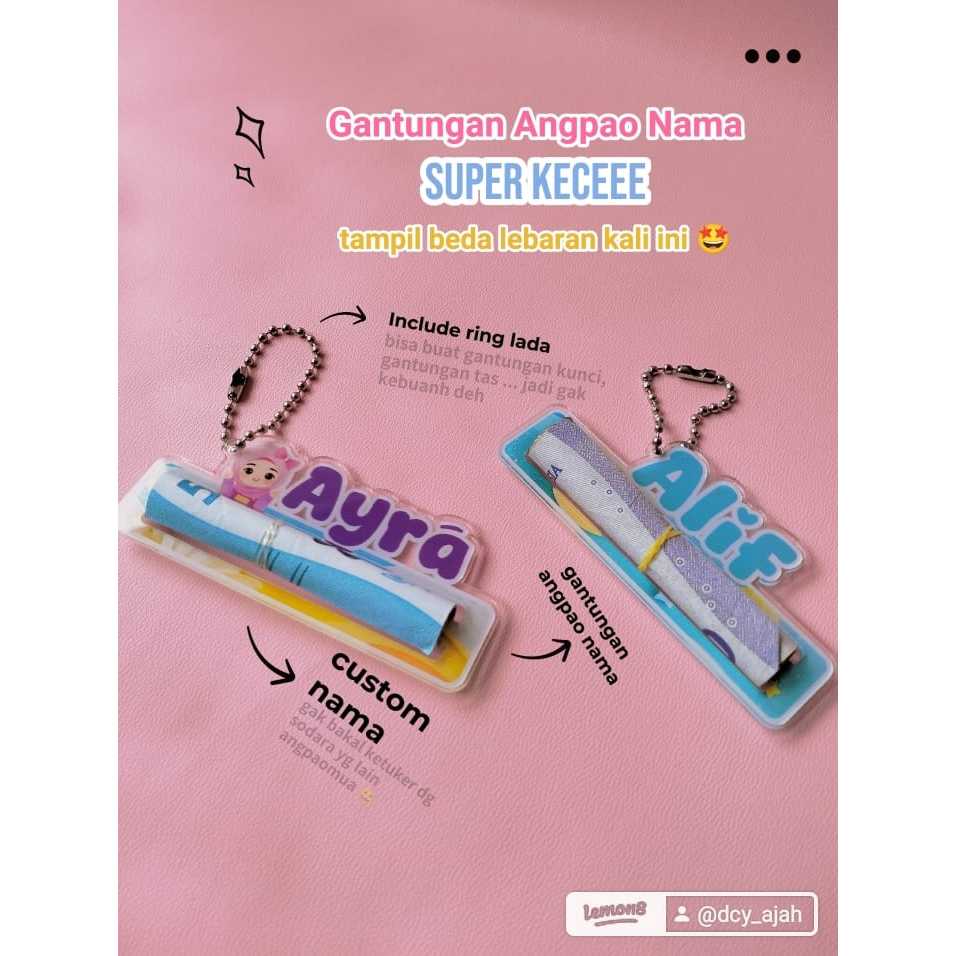 

Gantungan Angpao Nama angpao akrilik eksklusif