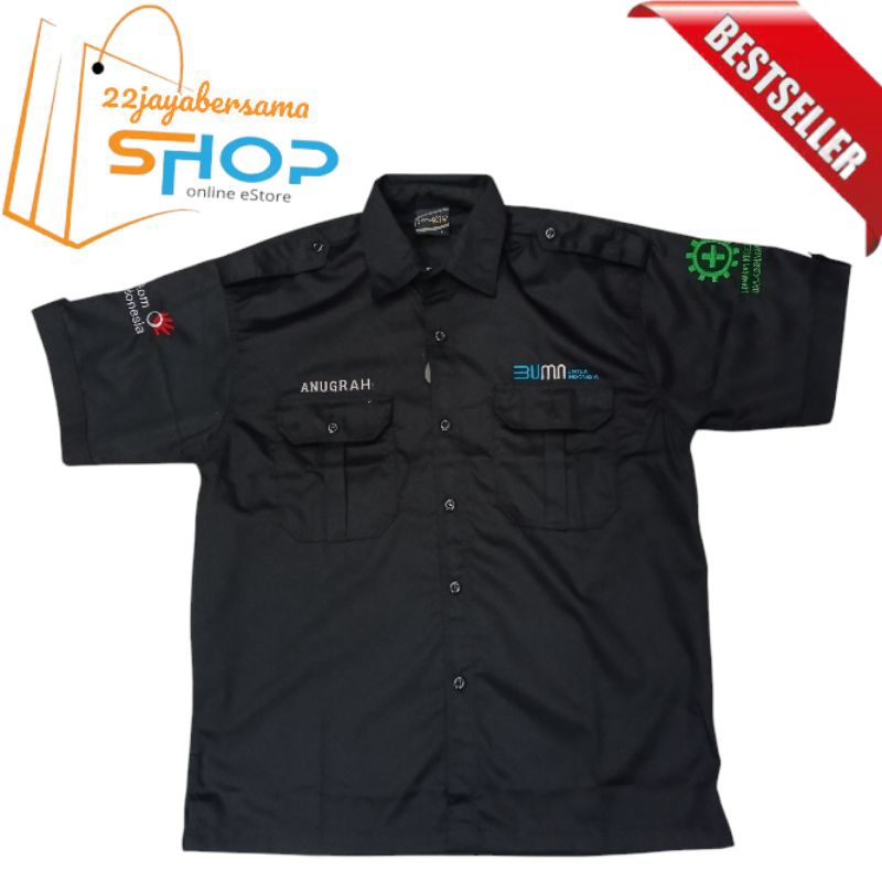 Kemeja Telkom Akses dan BUMN | baju seragam telkom akases full bordir