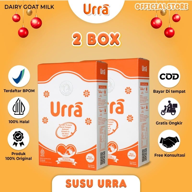 

2 Box Susu kambing Saneen URRA -200 GRAM ( Susu Penambah Berat Badan & tinggi Badan dll )