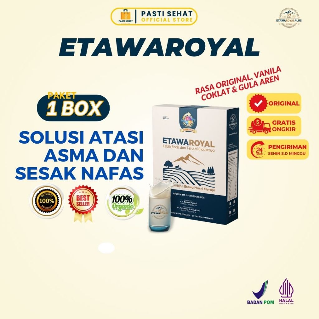 

(Kemasan box) Etawaroyal Perubahan merk Etawaplus Platinum Asli – Susu Kambing Etawa Tingkatkan Kepadatan & Kesehatan Tulang Sendi Susu Anti Asam Urat Rematik Reumatik Nyeri Sendi