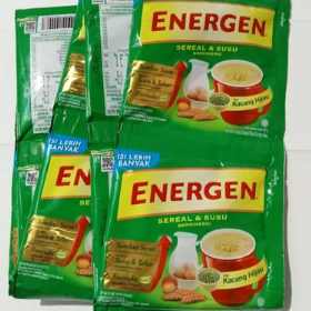 

ENERGEN RASA KACANG HIJAU RENCENG KEMASAN BARU ISI LEBIH BANYAK ( ISI 10 SACHET )