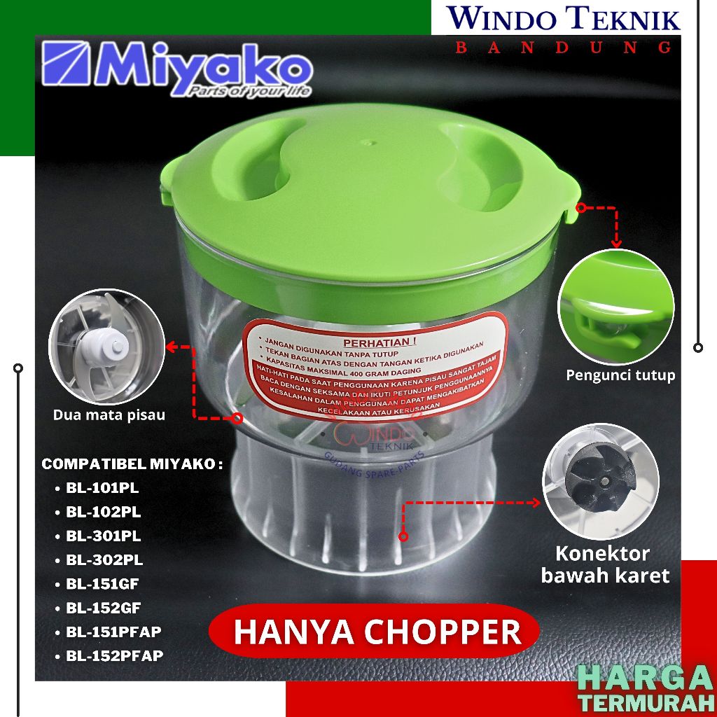 BIG PROMO CHOPER / COPER CHOPPER BLENDER DAGING MIYAKO PENGGILING DAGING MEAT COPPER BLENDER DAGING
