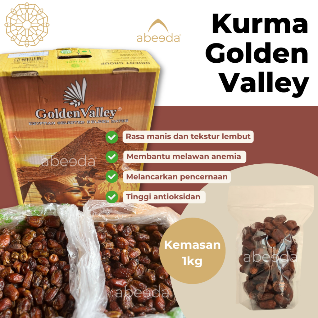 

Kurma Mesir Madu Golden Valley Original Premium 1kg