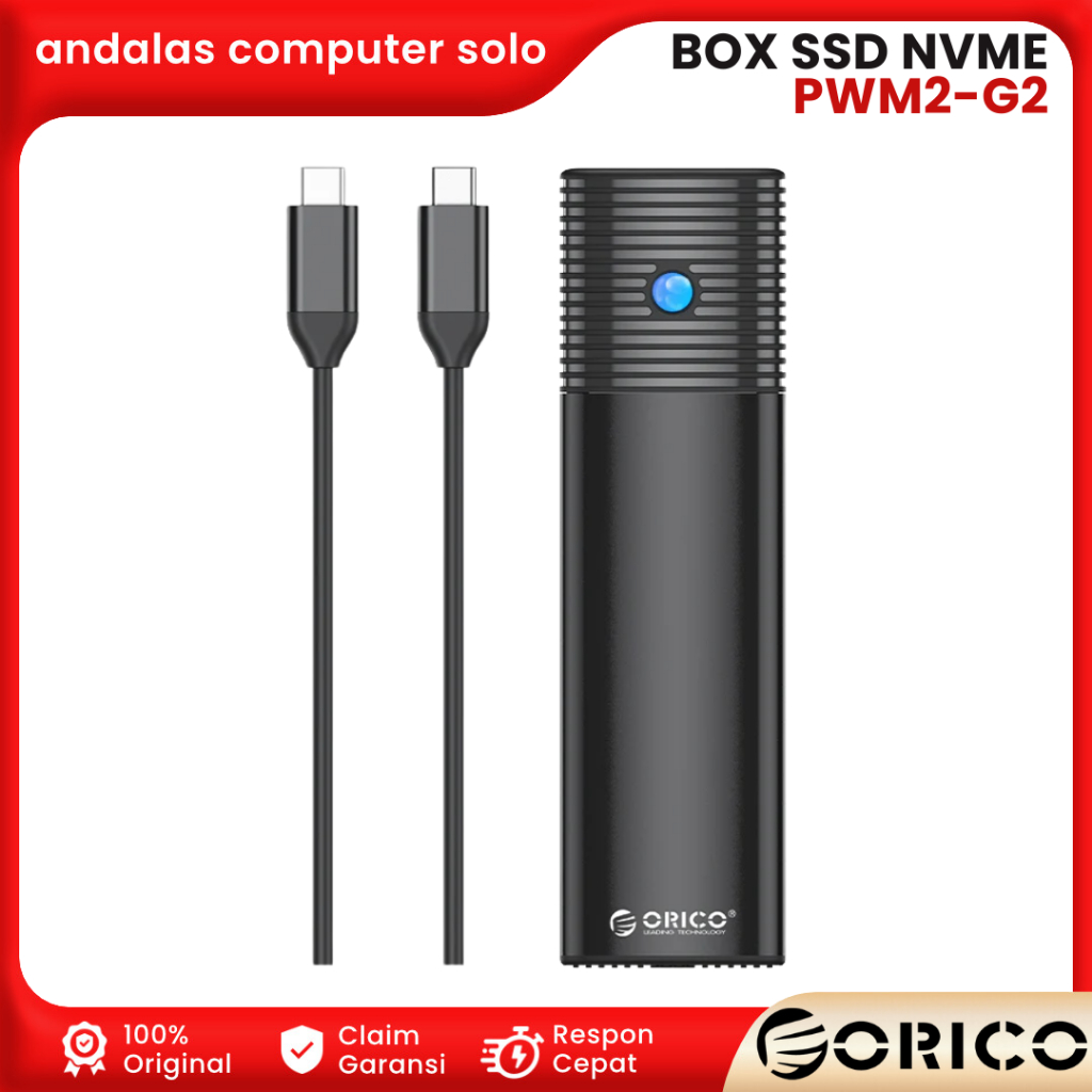 ENCLOSURE SSD M.2 NVME ORICO PWM2-G2 USB3.2 Gen2 Type-C M.2 NVMe SSD Enclosure (10Gbps) BOX SSD NVME