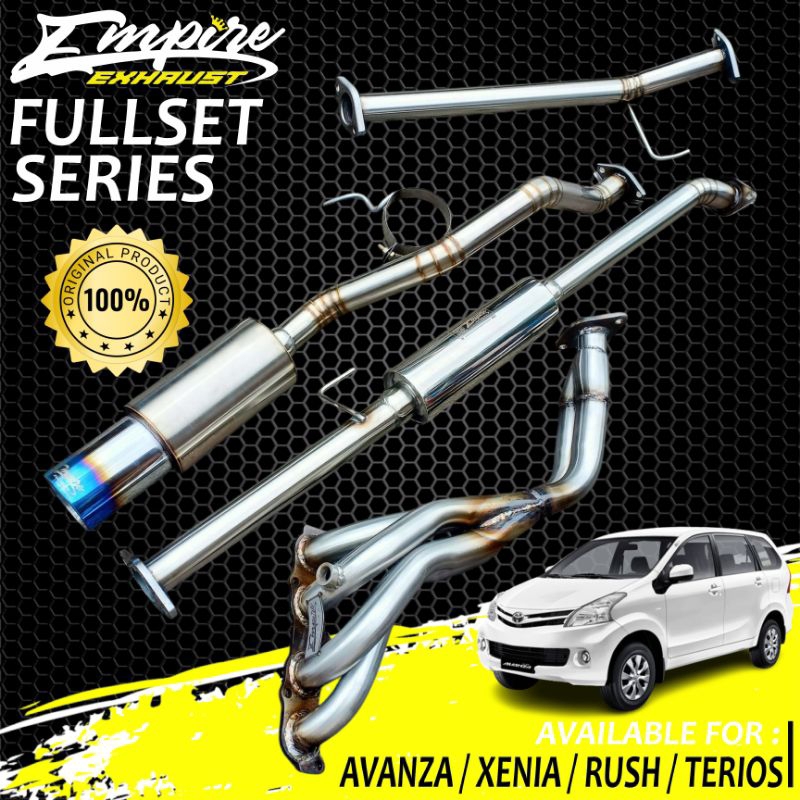 Fullset Knalpot Mobil Racing Avanza Xenia Rush Terios Full System Muffler Empire Exhaust