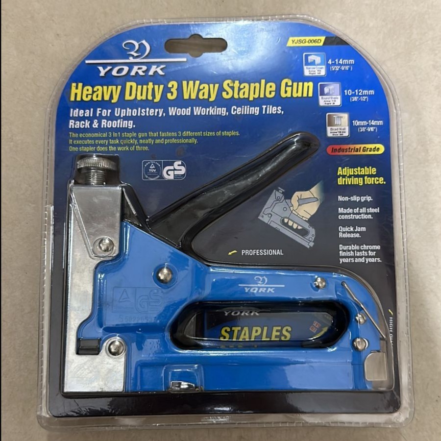 

York Stapler staples Gun 4 - 8mm / Gun Tacker 3 in 1