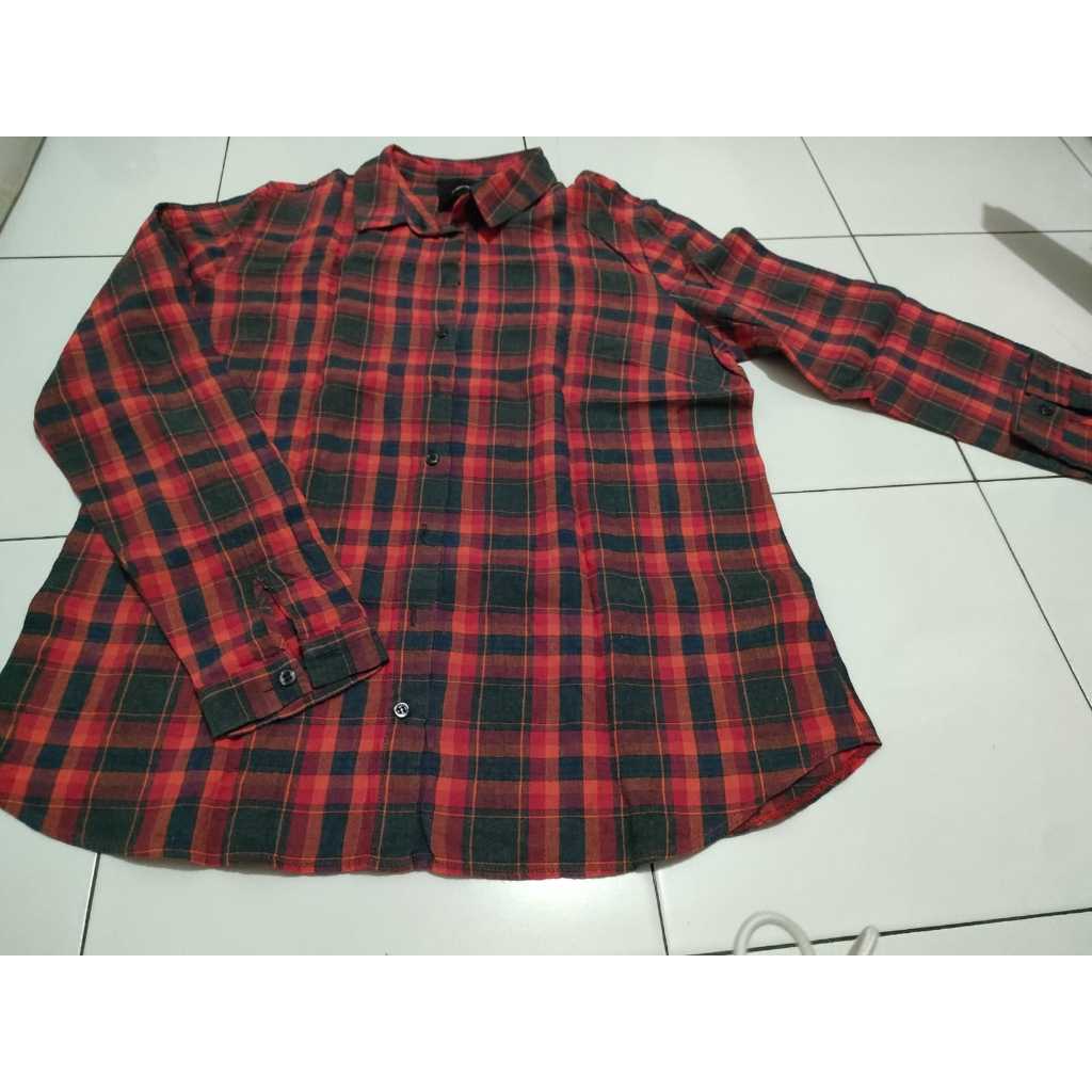 KEMEJA PRIA | BAJU | KOTAK GARIS (ASOS) LENGAN PANJANG