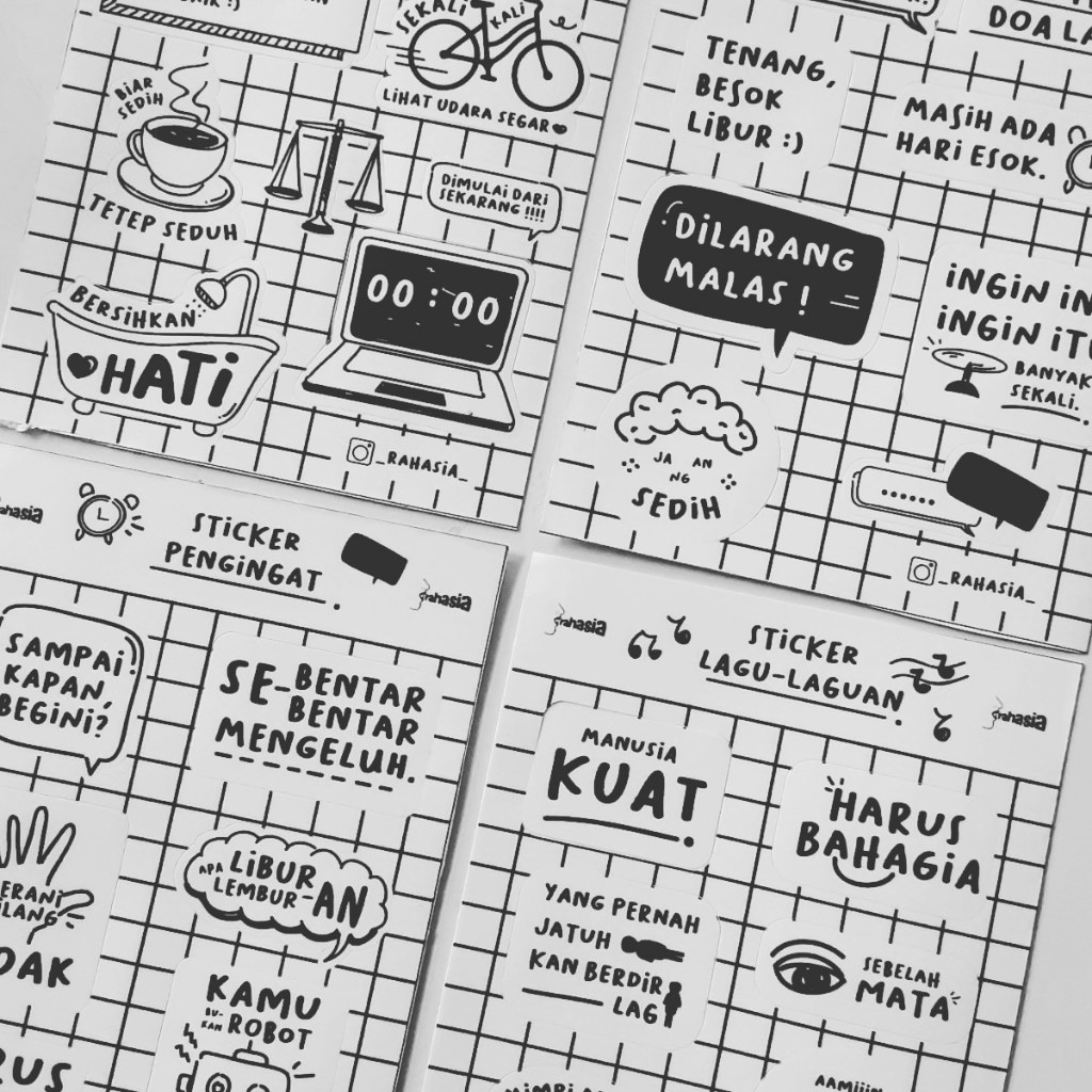 

RAHASIA sticker jurnal sticker pengingat sticker quotes sticker aesthetic