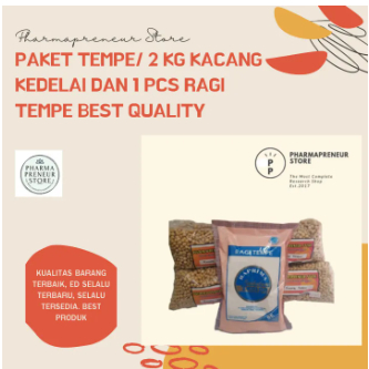 

PAKET TEMPE 2 KG KACANG KEDELAI + 1 PCS RAGI TEMPE 500 GRAM BEST QUALITY