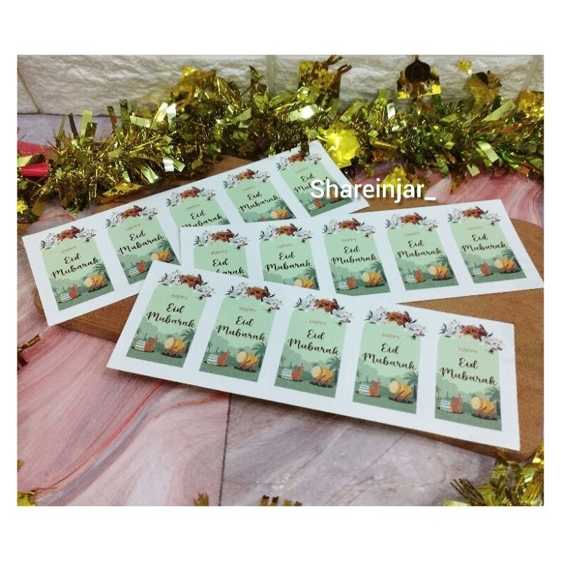 

PERLEMBAR Sticker Selamat Idul Fitri Lebaran - Stiker Toples Kue Hiasan Hampers Kado
