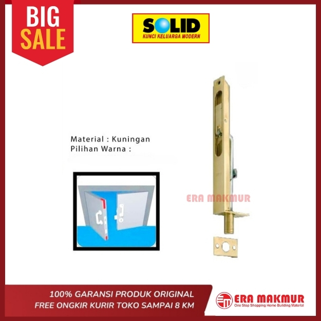 SOLID - Grendel Tanam Solid 312 12" Chrome / Grendel Pintu Slot