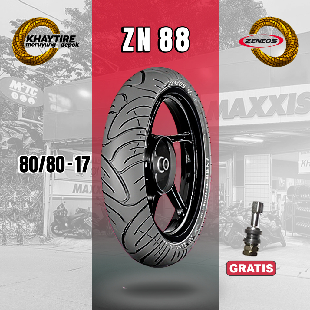 Ban Motor Bebek Zeneos ZN88 80/80 Ring 17 Tubeless