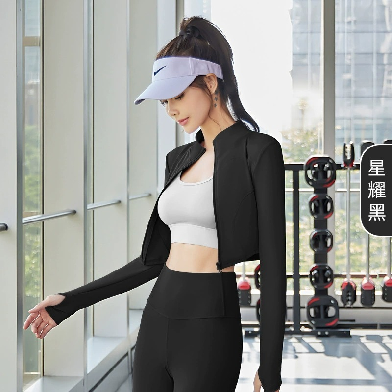 【Yohana】Jaket Olahraga Wanita Lengan Panjang  Sport Untuk Yoga/Fitness Sport Jaket Olahraga Wanita L