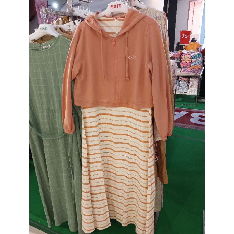 Gamis Wanita by exit/baju wanita/garis2