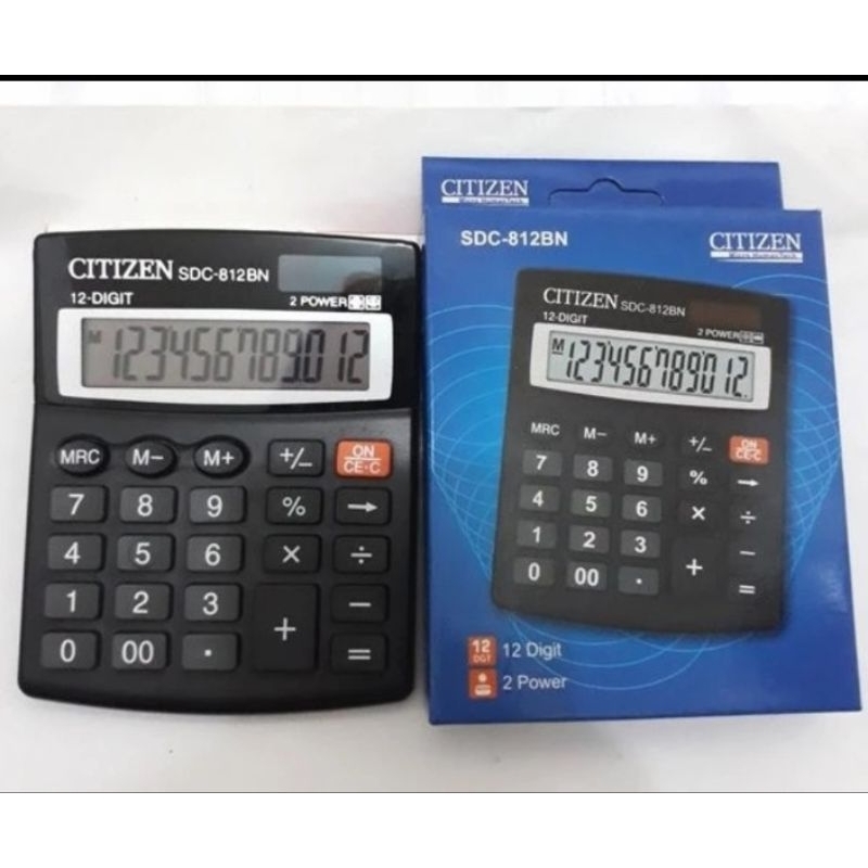 

KALKULATOR CALCULATOR CITIZEN SDC -812 BN 12 DIGIT WARNA HITAM 812 BN