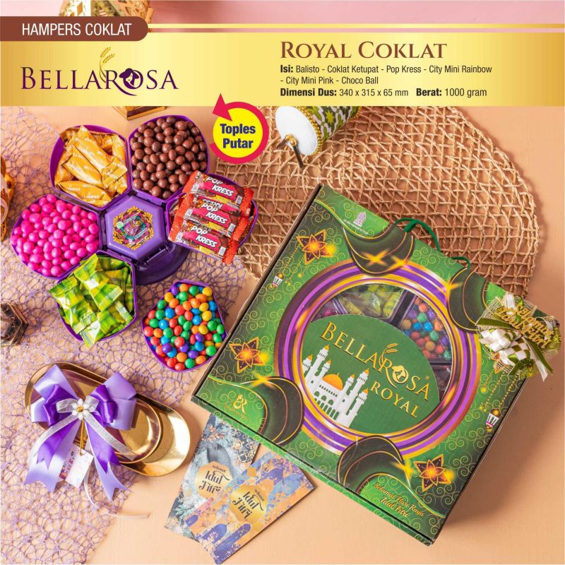 

BELLAROSA Paket ROYAL COKLAT TOPLES PUTAR 2025 PARCEL LEBARAN HAMPERS IDUL FITRI