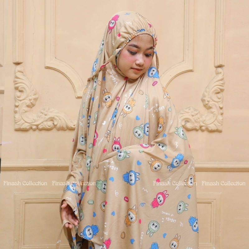 Mukena Anak Umur 6-14 Tahun // Mukena Anak Motif Labubu // Mukena Anak // Mukena Anak Perempuan