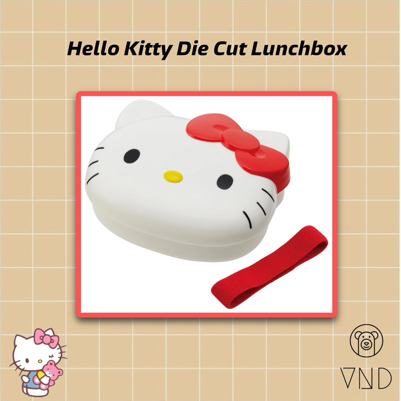 Hello Kitty Die Cut Lunch Box ORI Japan/ Kotak Bekal Anak