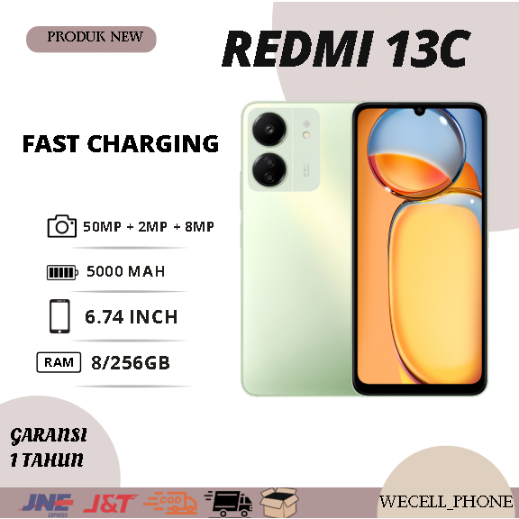 HP XIAOMI REDMI 13C 8/256GB FULLSET GARANSI 12BULAN