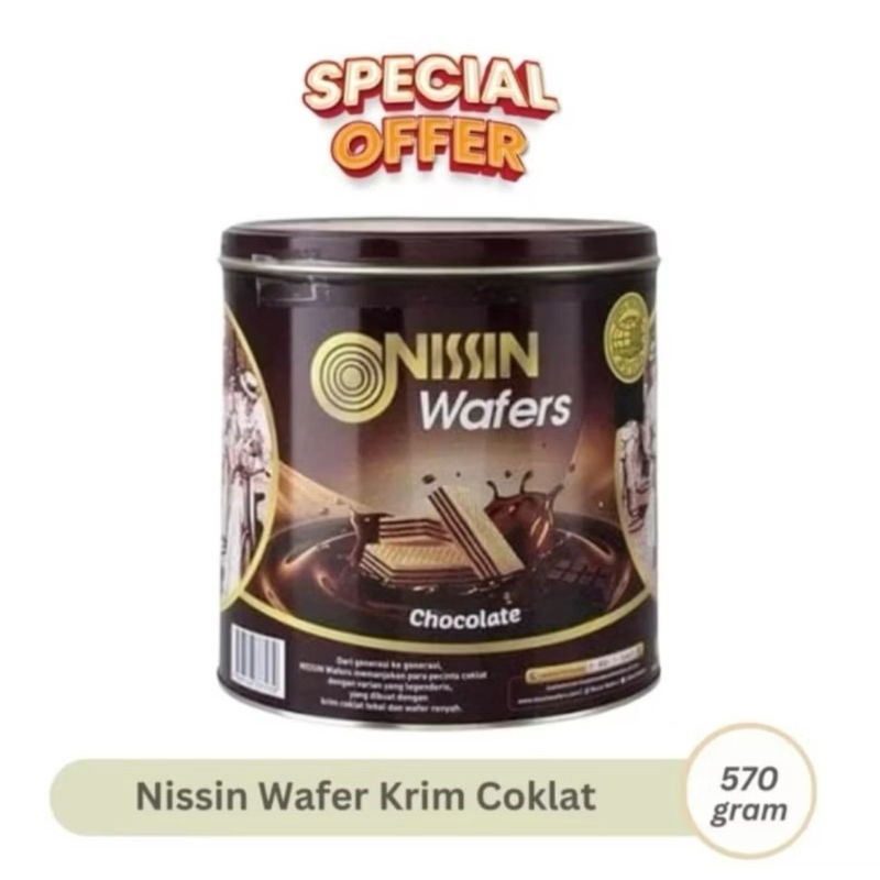 

Nissin Wafers Chocolate Kaleng 570gr