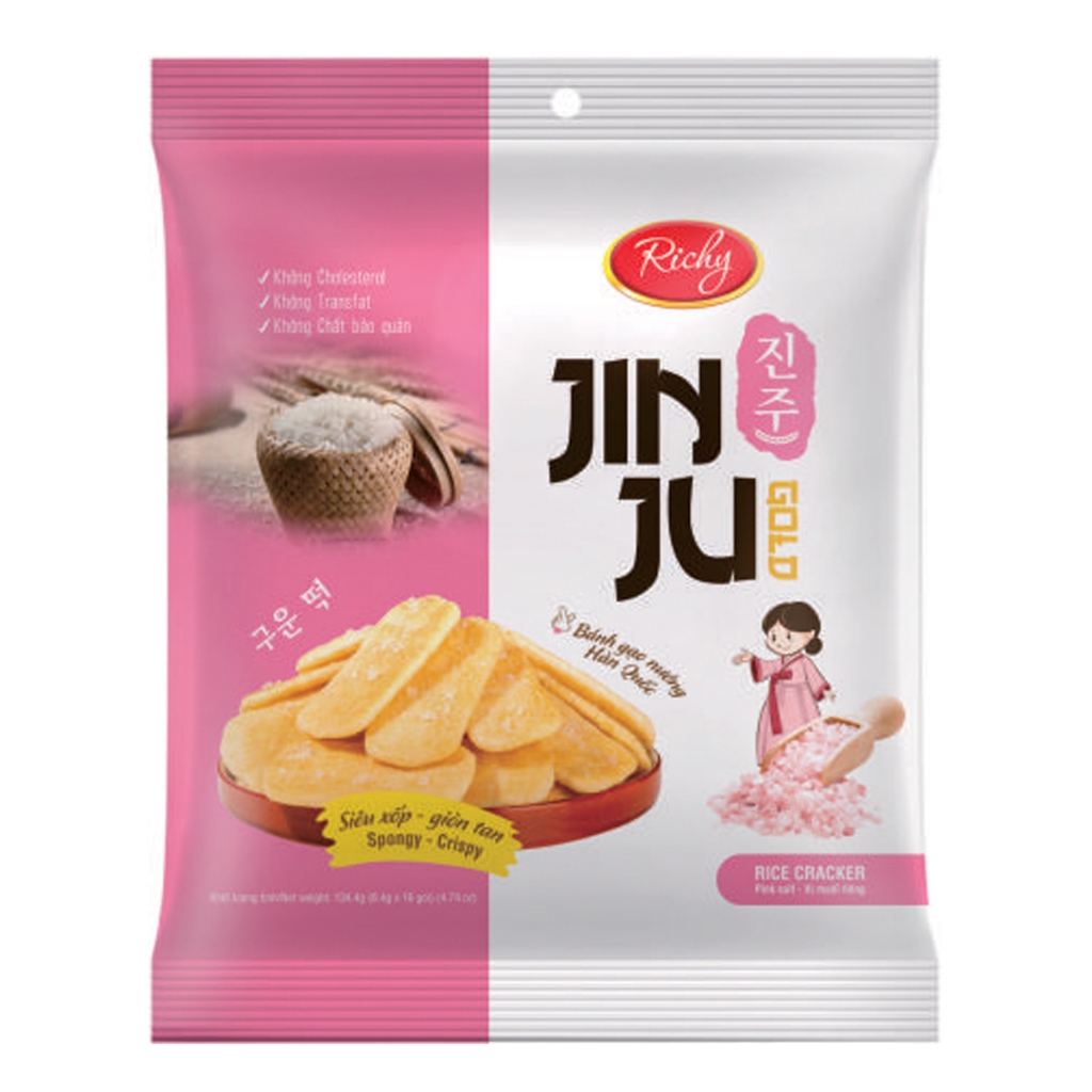 

RICHY JINJU 134.4g RICE CRACKERS PINK SEA SALT