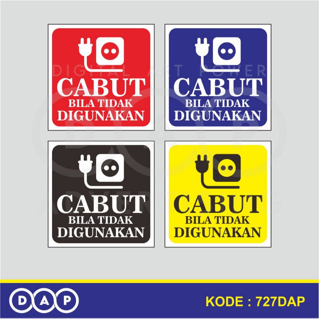 

727 - STIKER CABUT - 10 X 10 CM - VYNIL - TERBAIK