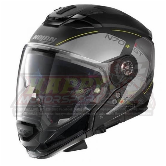 Helm Nolan N702 GT Lakota N-Com 036 Black Grey Modular
