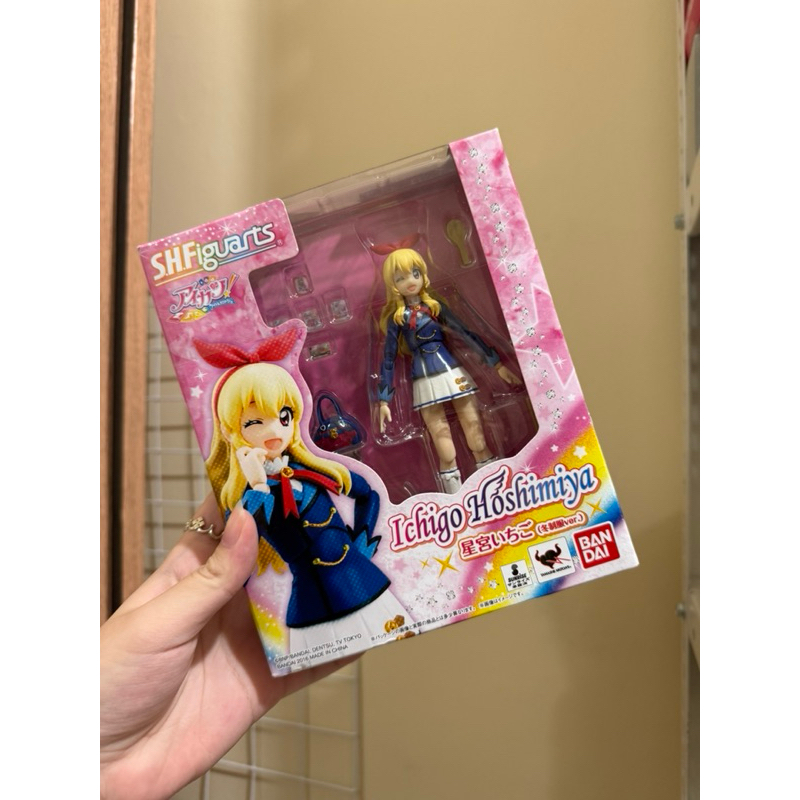 Aikatsu S.H.Figuarts anime Figure Hoshimiya Ichigo, Aoi Kiriya, Ran Shibuki School Uniform Figure